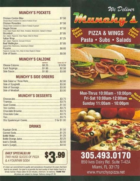 See more reviews for this business. . Munchys pizza grill menu